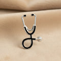 Stethoscope Enamel Pin - Black
