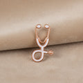 Stethoscope Enamel Pin - White