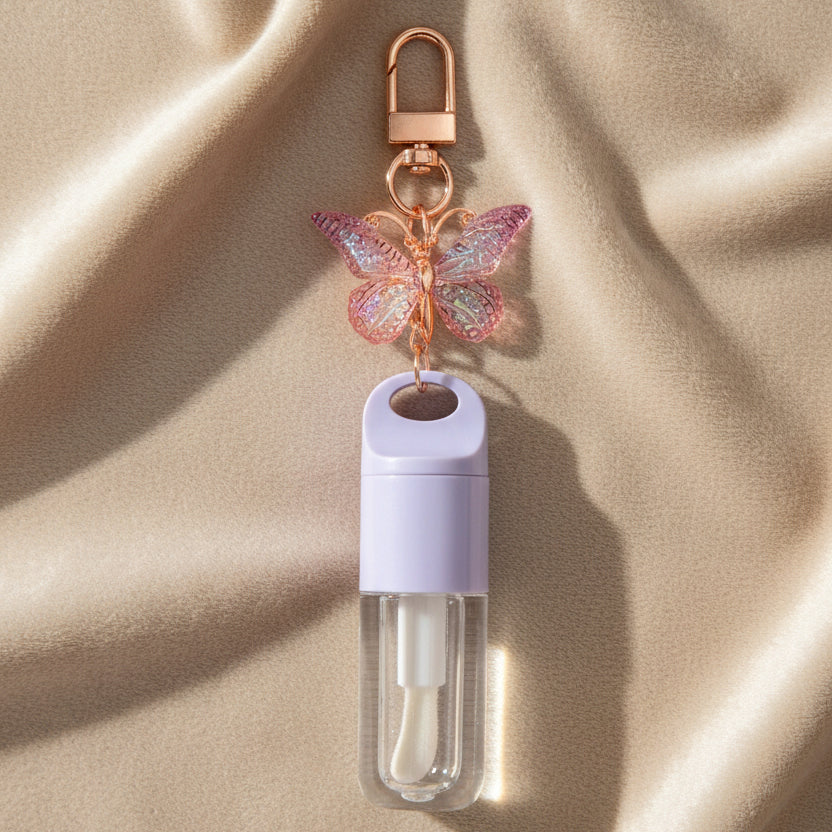Glam Butterfly Bag Charm - Lip Gloss